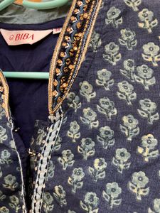 Biba Embroidered &amp; Printed Palazo Kurta Set