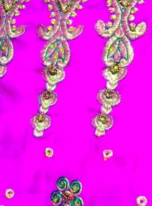 Beautiful Partywear Magenta Colour Saree
