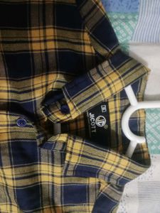 Jicott Yellow Plaid Shirt