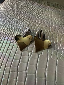 Golden silver Heart Drop Earrings