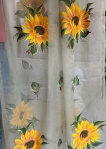Hand-Painted Sunflower Dupatta