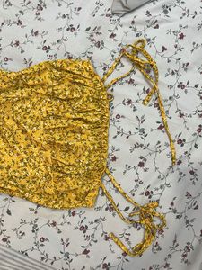 Yellow Floral Mini Dress