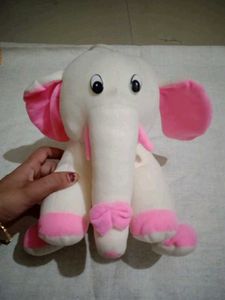 Cute White Elephant Plush Toy