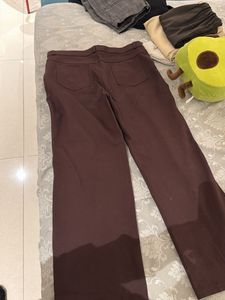 Classic Brown Wide-Leg Trousers