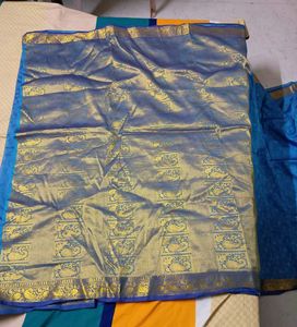 Floral Blue saree