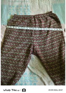 Maroon Printed Kurta and Palazzo Set-XL
