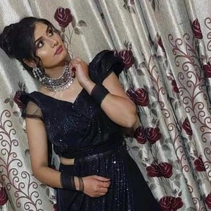 Western lahnga Choli With Attached Dupatta