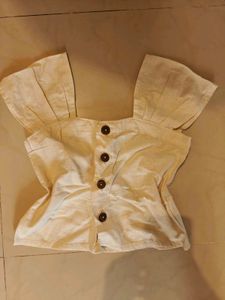 Stylish Beige Ruffled Top