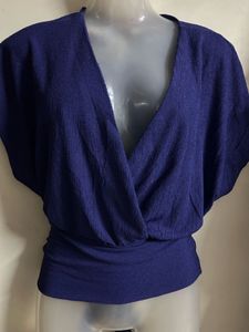 Stylish Blue Wrap Top