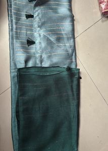Embroidered Teal Saree