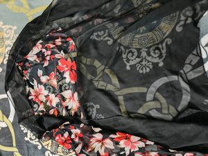 Floral Sleeve Sheer Cardigan
