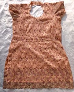 Elegant Peach Embroidered Kurta Set