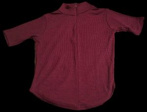 Maroon  Turtleneck Top
