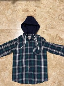 Men's Plaid Hooded Flannel Shirt