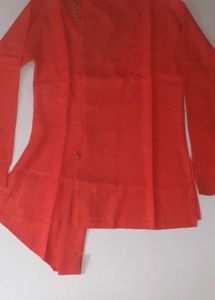 Side Cut Kids Wear Partywear Kurta With Pants