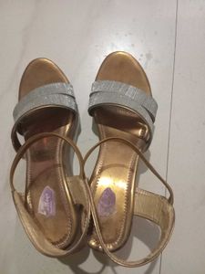 Sparkly Wedge Heels .