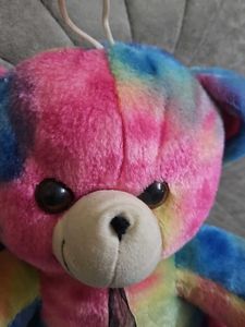 Vibrant Tie-Dye Teddy Bear Plush Toy