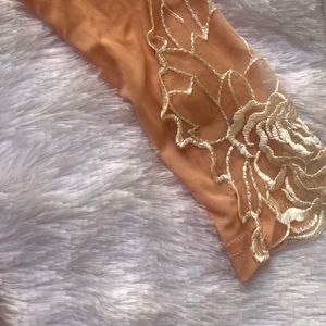 Vintage Peach Embellished Fitted Top🤌🏻💕