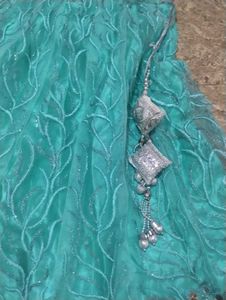 Beautiful Teal Lehenga Choli Set