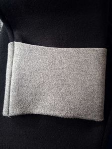Black Wool Pants with Grey Cuffs