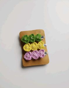 Crochet Heart Hair Clips (Set of 3)