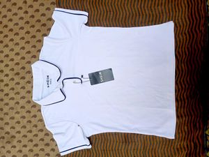 Branded  Polo Shirt with Navy Trim