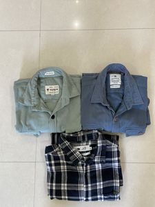 Combo of Men's Casual Long Sleeve Shirts