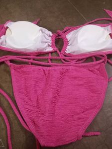 Crinkle Texture Bikini Set