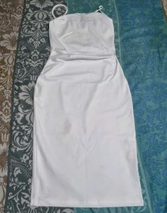 Classy white midi dress