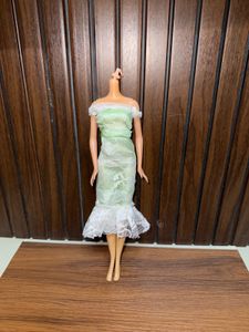 Doll Dress - Green Lace