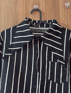 Abstract Print Button-Down Shirt COMBO