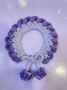 Handmade Crochet cat collar