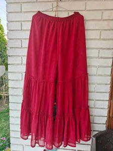 Maroon Sequinned Kurta Set with Sharara