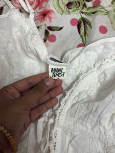Chic White Embroidered Camisole Top