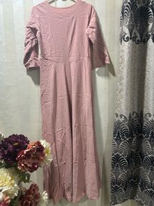 Pink Maxi Dress with Cutout Detail