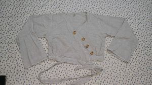 Striped Wrap Cropped Top