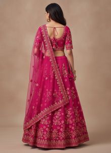 Vibrant Pink Embroidered Lehenga Choli
