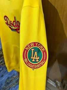 NIKE LA DODGERS MUSTARD YELLOW HOODIE L(40)