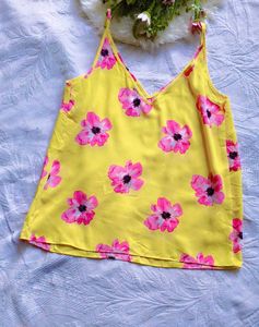 Yellow Floral Cami Top