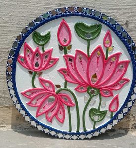 Handcrafted Lotus Lippan Art (6 Inches)