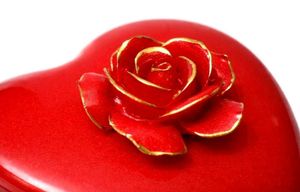 Heart Shaped Red Jewelry Box
