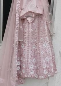 Elegant Pink Embroidered Lehenga Choli