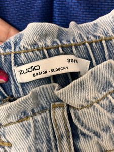 Zudio Acid Wash Cropped Jeans