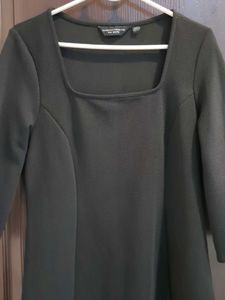 Classic Black Square Neck Dress