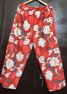Rust Floral Printed Co-Ords Set For 40 Bust