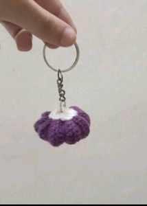 Handmade Crocheted pumpkin Keychain