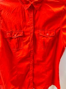 Dark Orange❤️🧡 Pure Cotton Shirt