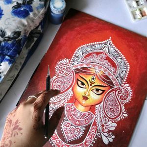 Handmade Goddess Durga Painting
