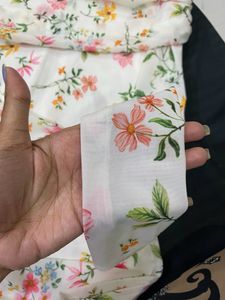 White Lily Off Shoulder Net Dress Stretchable