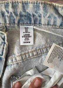 h&amp;m Light Wash Wide Leg Jeans